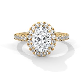 Flavia Oval Halo Ring