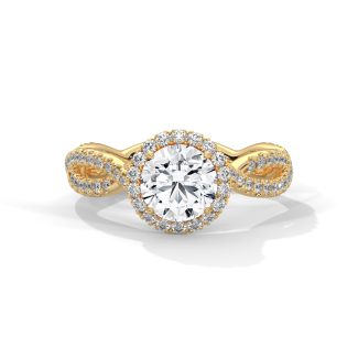 Cynthia Halo Twist Ring